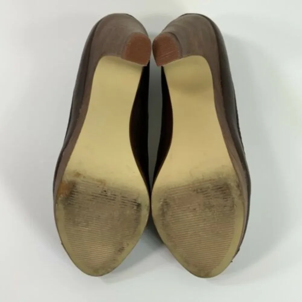 Steve Madden Luxe Vision Leather Peep-toe Platform Pumps 7.5